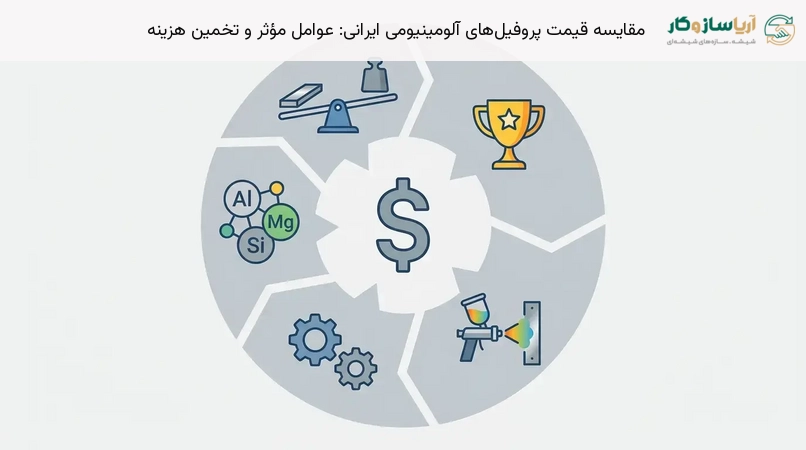 مقایسه قیمت پروفیل‌های آلومینیومی ایرانی: عوامل مؤثر و تخمین هزینه