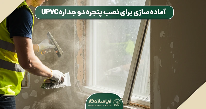 آماده سازی برای نصب پنجره دو جداره upvc&nbsp;