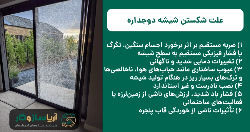 علت شکستن شیشه دوجداره
