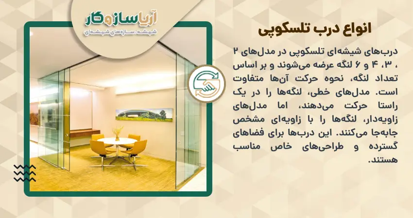انواع درب تلسکوپی